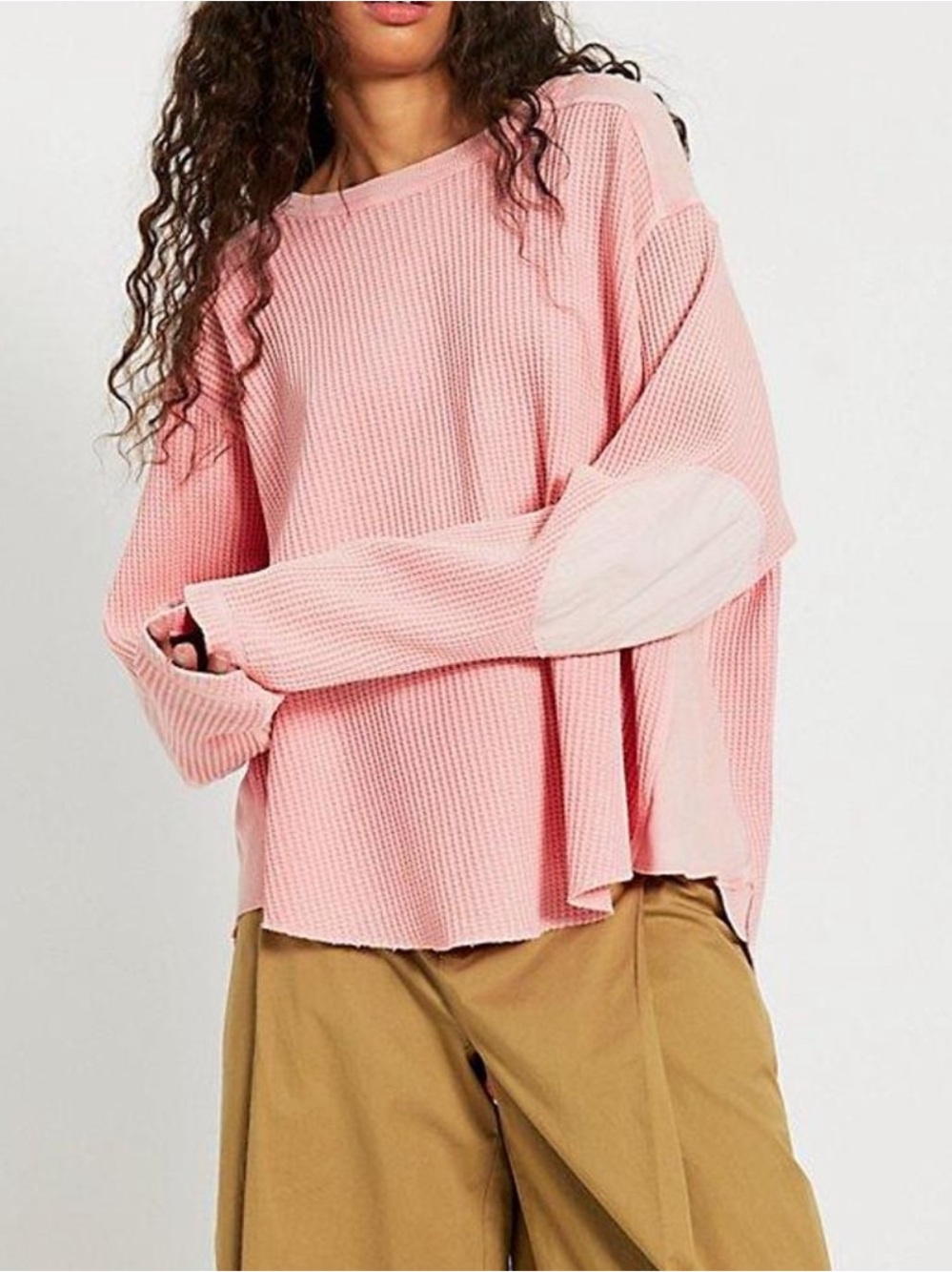 Free People One Blake Thermal in Blush Pink